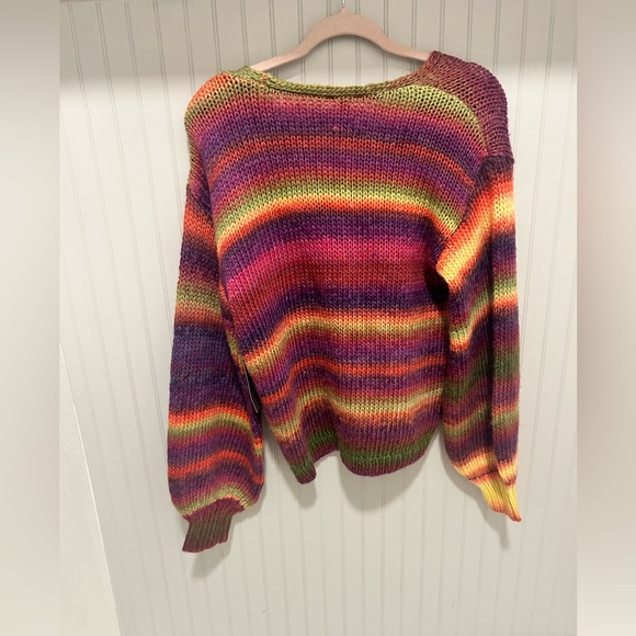 Vince Camuto Striped V-Neck Sweater - Picture 4 of 4